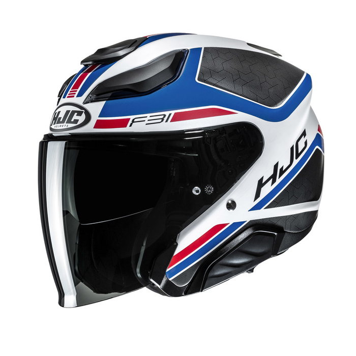 Kask motocyklowy otwarty HJC F31 Ceron czarny/biały