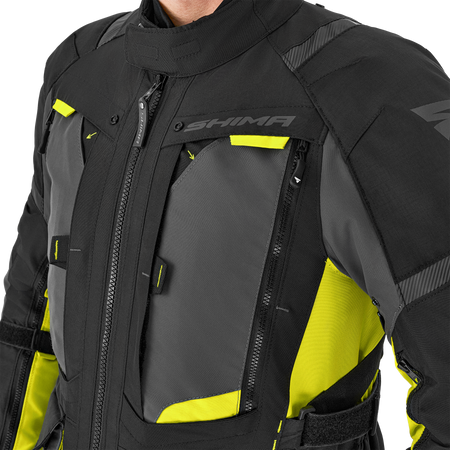 Kurtka motocyklowa tekstylna miejska Shima HERO 2.0 fluo