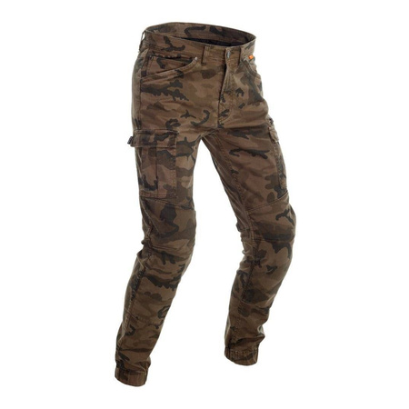 Spodnie jeans RICHA APACHE CAMO beżowy brązowy zielony moro
