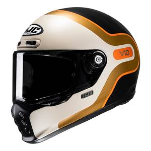 Kask motocyklowy integralny custom cruiser HJC V10 Grape czarny/brązowy