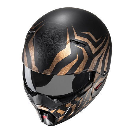 Kask motocyklowy otwarty HJC I20 Thorn czarny/złoty