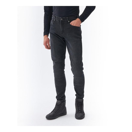 Jeansy motocyklowe Rebelhorn NOMAD TAPERED FIT czarny vintage