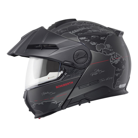 Kask motocyklowy SCHUBERTH E2 ECE ATLAS ANTHRACITE czarny szary czerwony