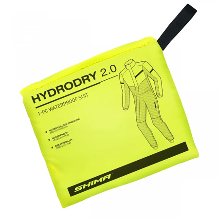 Kombinezon przeciwdeszczowy motocyklowy odblaskowy Shima HYDRODRY 2.0 SUIT czarny unisex
