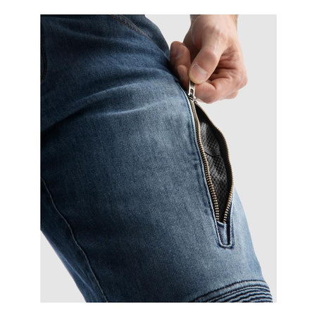 Spodnie jeans REBELHORN VANDAL MONOLAYER WASHED BLUE niebieski