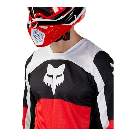Bluza koszulka motocyklowa rowerowa cross offroad mtb FOX 180 Nitro Fluo czerwony