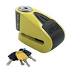 Zapięcie Motocyklowe AUVRAY B-LOCK 06 – Żółto-Czarna, 6 mm – Blokada Na Tarcze z Alarmem