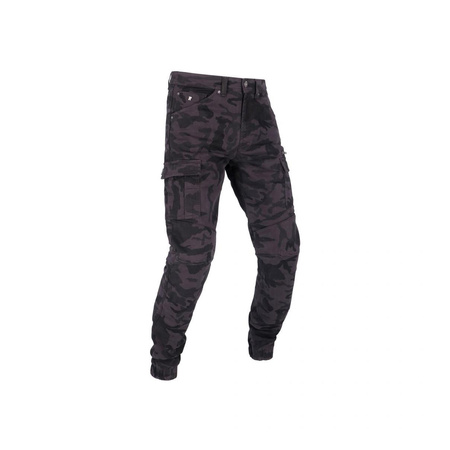 Spodnie jeans RICHA APACHE BLACK CAMO czarny szary