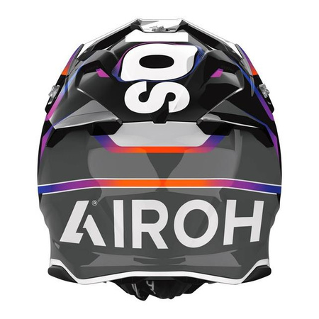 Kask cross AIROH TWIST 3 HUSTLE GLOSS szary biały fioletowy