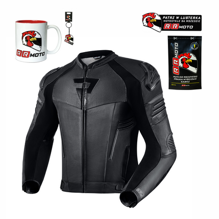 Kurtka motocyklowa skórzana Rebelhorn VANDAL czarny