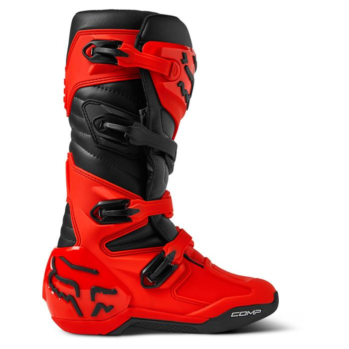 Buty motocyklowe cross offroad mtb FOX Comp Fluo czerwony