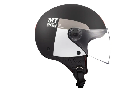 Kask motocyklowy MT STREET S INBOARD MATT BLACK/GREY czarny szary