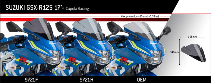 Szyba sportowa PUIG do Suzuki GSX-R125 17-21