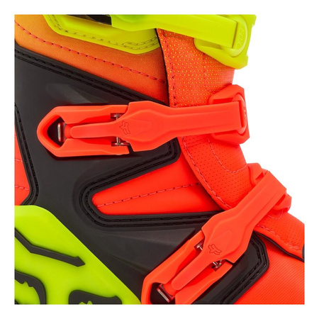 Buty motocyklowe cross dziecięce FOX JUNIOR COMP ORANGE/YELLOW pomarańczowy żółty