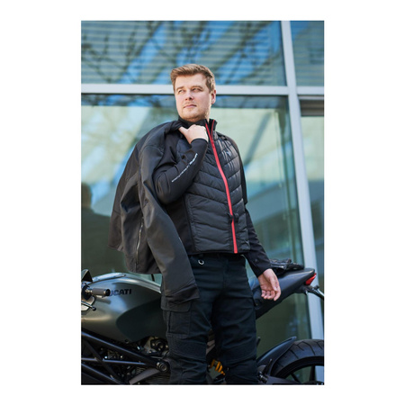 Kurtka motocyklowa tekstylna ocieplająca Shima WARMUP czarny