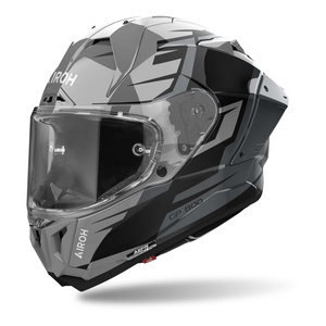 Kask motocyklowy AIROH GP800 MASTER METALLIC GLOSS szary czarny