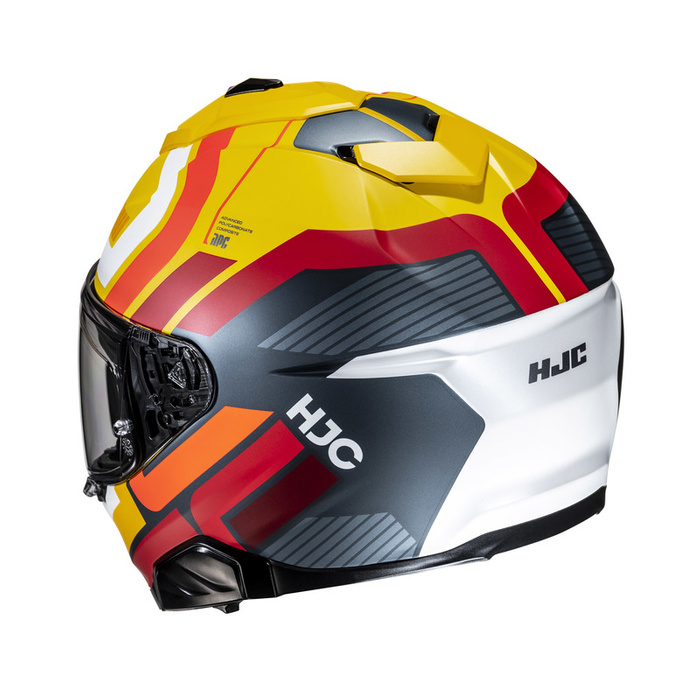 Kask motocyklowy HJC I71 Viz żółty/czerwony