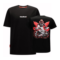 Koszulka codzienna T-shirt REBELRUSH MOTO SPORT BLACK czarny