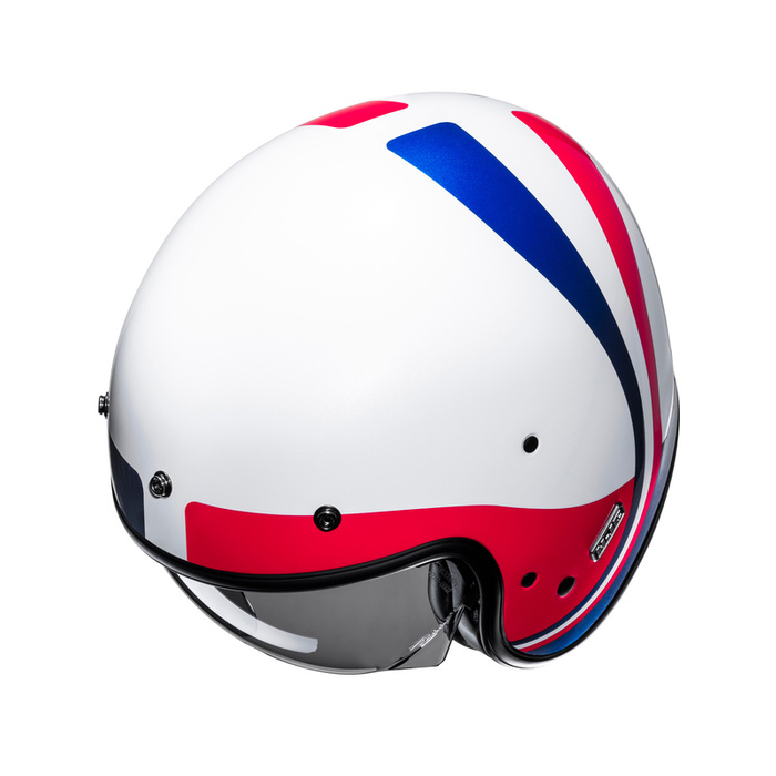 Kask motocyklowy otwarty HJC V31 Emgo biały/niebieski