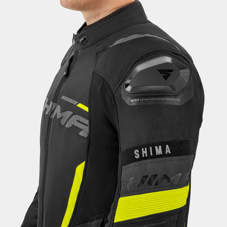 Kurtka motocyklowa tekstylna miejska/sportowa Shima SOLID 2.0 fluo