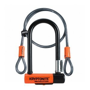 Zapięcie Motocyklowe KRYPTONITE Evolution Mini-7 – U-Lock z Linką, 83 mm x 178 mm – Uniwersalny