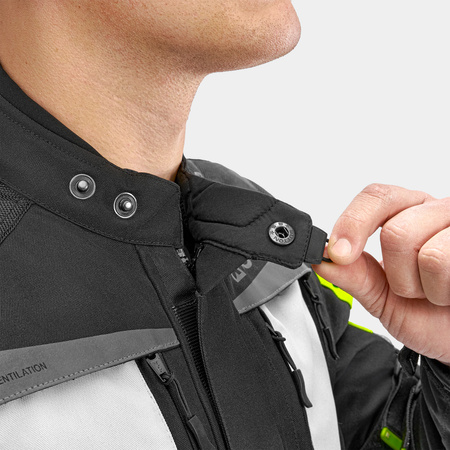 Kurtka motocyklowa VORG CUMULUS FLUO czarny szary żółty fluo