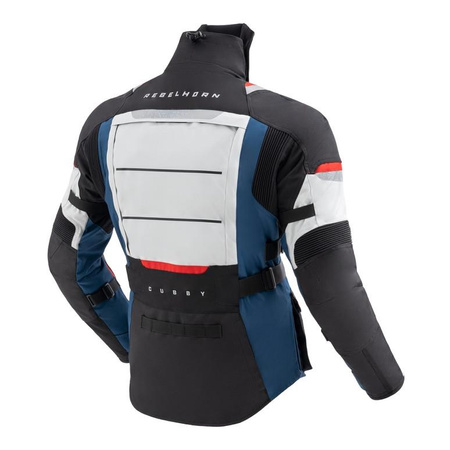 Kurtka motocyklowa tekstylna Rebelhorn CUBBY V czarny-piaskowy