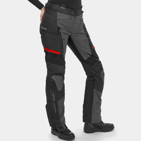 Spodnie motocyklowe damskie SHIMA DUNE LADY RED czarny szary czerwony