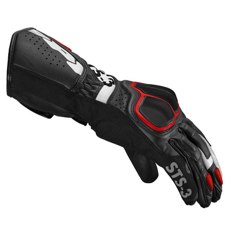 Rękawice motocyklowe damskie SPIDI STS-3 LADY RED czarny biały czerwony
