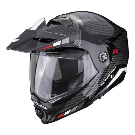 Kask motocyklowy SCORPION ADX-2 CAMINO BLACK/SILVER/RED czarny srebrny czerwony biały