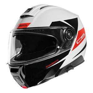 Kask motocyklowy SCHUBERTH C5 ECE ECLIPSE RED biały czarny czerwony