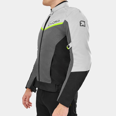 Kurtka motocyklowa VORG NANO GREY szary czarny żółty fluo