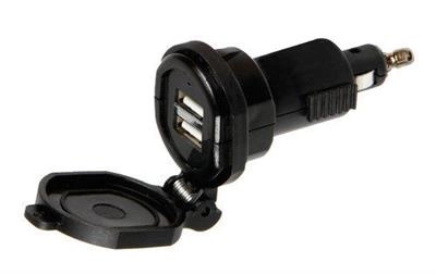 LAMPA Uni-Tech, uniwersalna ładowarka z 2 portami USB - szybkie ładowanie - 2700 mA - 12/32 V