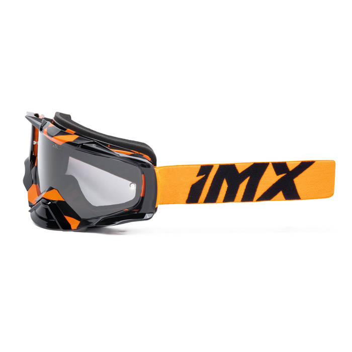 Gogle motocyklowe IMX Dust Graphic Orange Gloss/Black - Szyba Dark Smoke + Clear (2 Szyby W Zestawie)