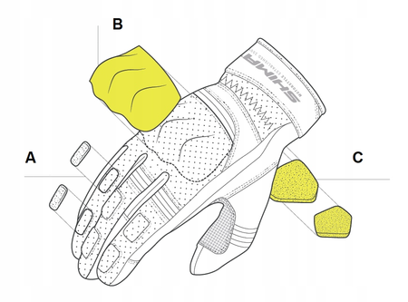 Rękawice motocyklowe turystyczne skórzane Shima AVIATOR jasny brązowy