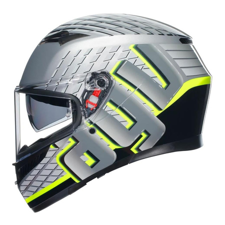 Kask motocyklowy AGV K3 FORTIFY GREY/BLACK/FLUO YELLOW szary żółty fluo czarny