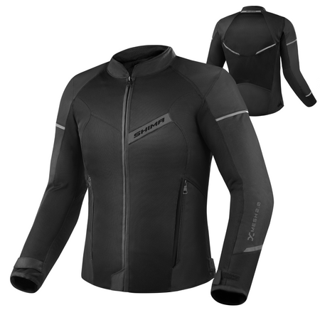 Kurtka motocyklowa tekstylna miejska Shima X-MESH 2.0 czarny