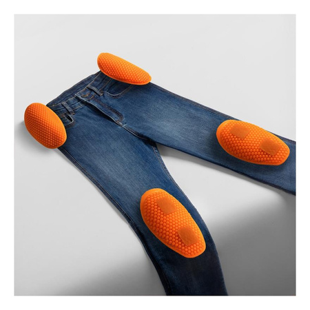 Jeansy motocyklowe damskie REBELHORN CLASSIC MONOLAYER LADY WASHED BLUE niebieski