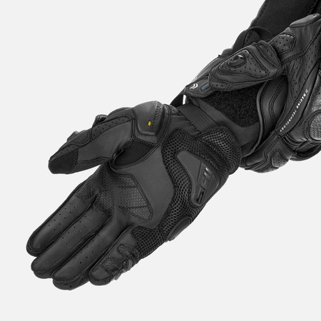 Rękawice motocyklowe sportowe skórzane Shima RS-3 czarny