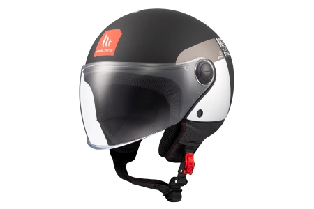 Kask motocyklowy MT STREET S INBOARD MATT BLACK/GREY czarny szary