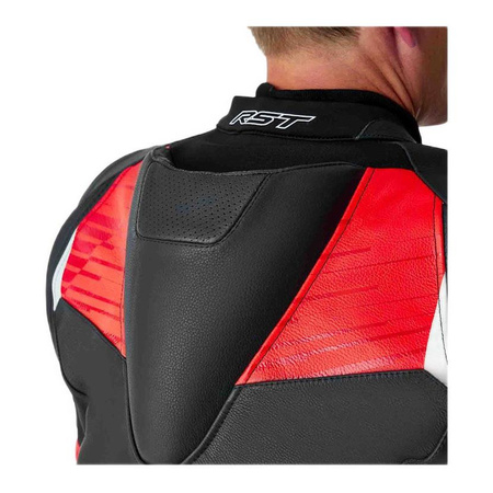 Kurtka motocyklowa skórzana RST TRACTECH EVO D3O BLACK/FLUO RED czarny czerwony fluo