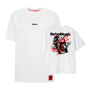 Koszulka T-shirt REBELRUSH REBEL OVERSIZE WHITE biały