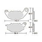 SBS KLOCKI HAMULCOWE KH663 PASUJE DO: YAMAHA YZF-R25 '15-'20, YZF-R3 '15-'23 PRZÓD