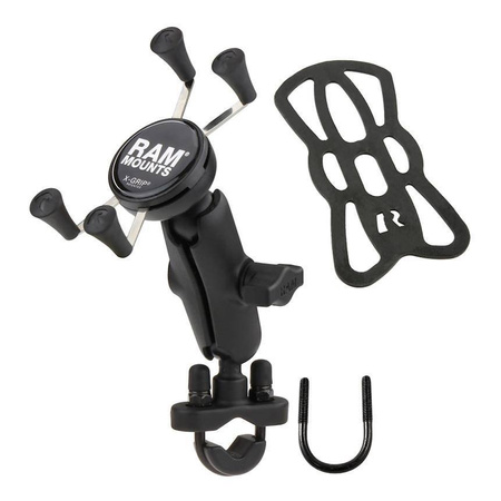 Zestaw montażowy z uniwersalnym uchwytem Ram Mount X-Grip mocowany do ramy kierownicy