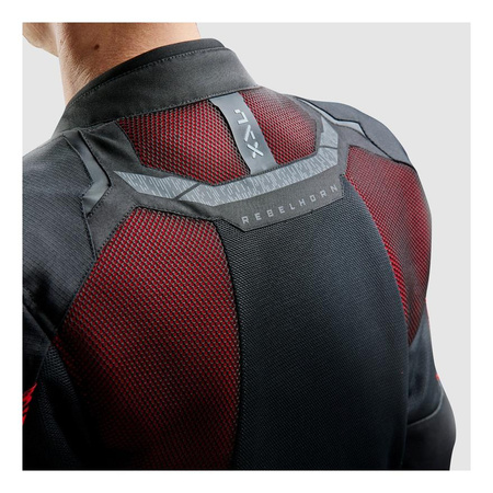 Kurtka motocyklowa tekstylna Rebelhorn JAX czarny-czerwony