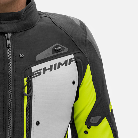 Kurtka motocyklowa SHIMA DUNE FLUO czarny szary żółty fluo