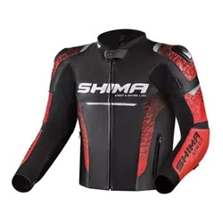 Kurtka motocyklowa skórzana sportowa Shima STR 2.0 czarny/czerwony