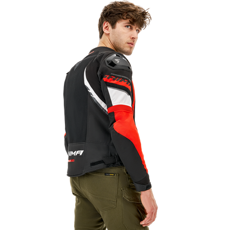 Kurtka motocyklowa tekstylna miejska Shima MESH PRO 2.0 czerwony