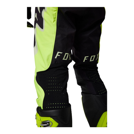 spodnie motocyklowe cross offroad FOX Flexair Efekt Fluo żółty