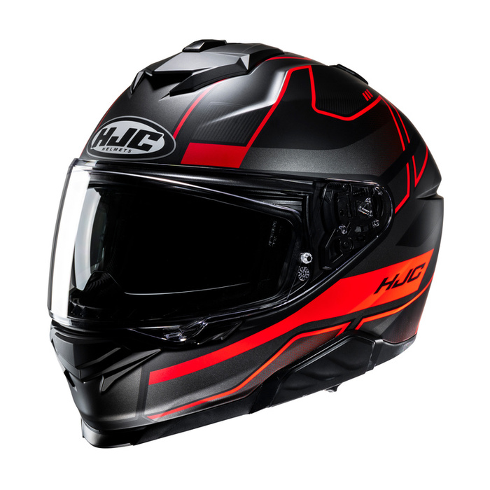 Kask motocyklowy HJC I71 Iorix czarny/czerwony